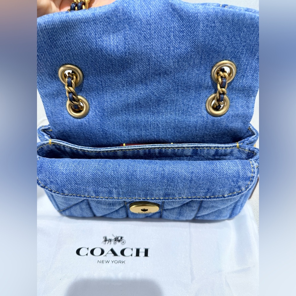 Coach Blue Quilted Tabby Crossbody Bag - Picture 9 of 14